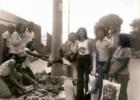 Feira organizada pelo Gav em 1974 no passeio em frente  Igreja do Chapu